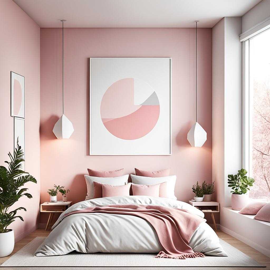 modern pink room decor