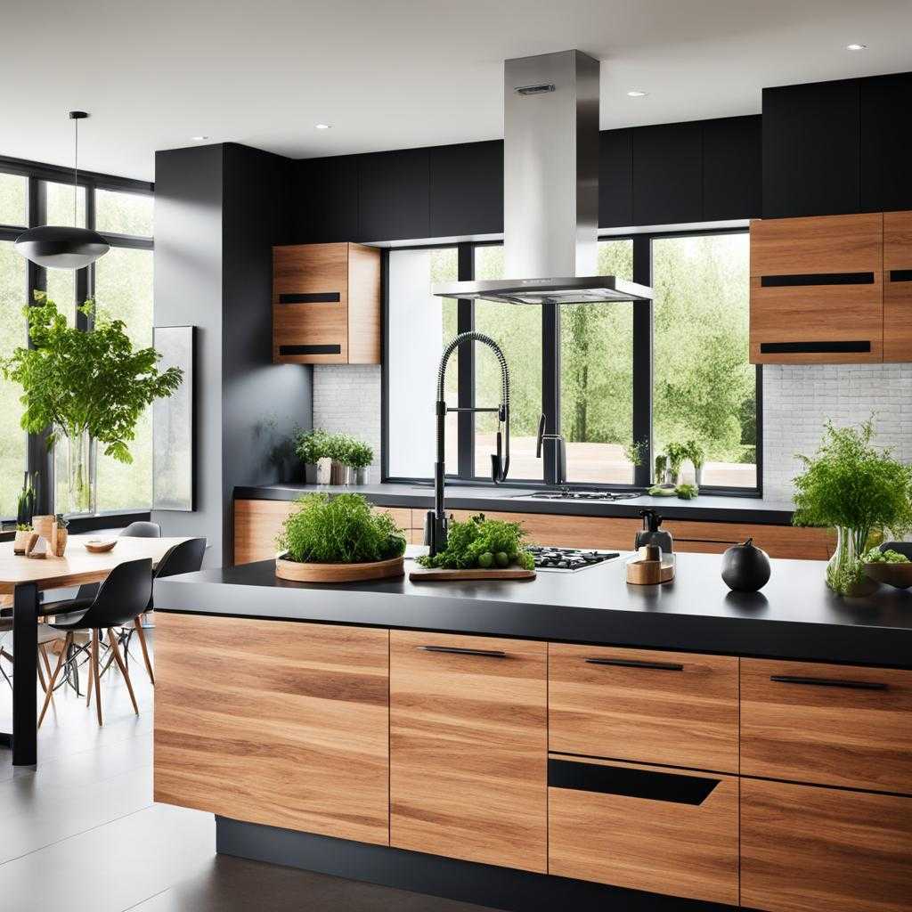 kitchen ideas with black countertops