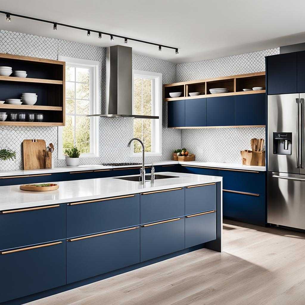 two-toned cabinets