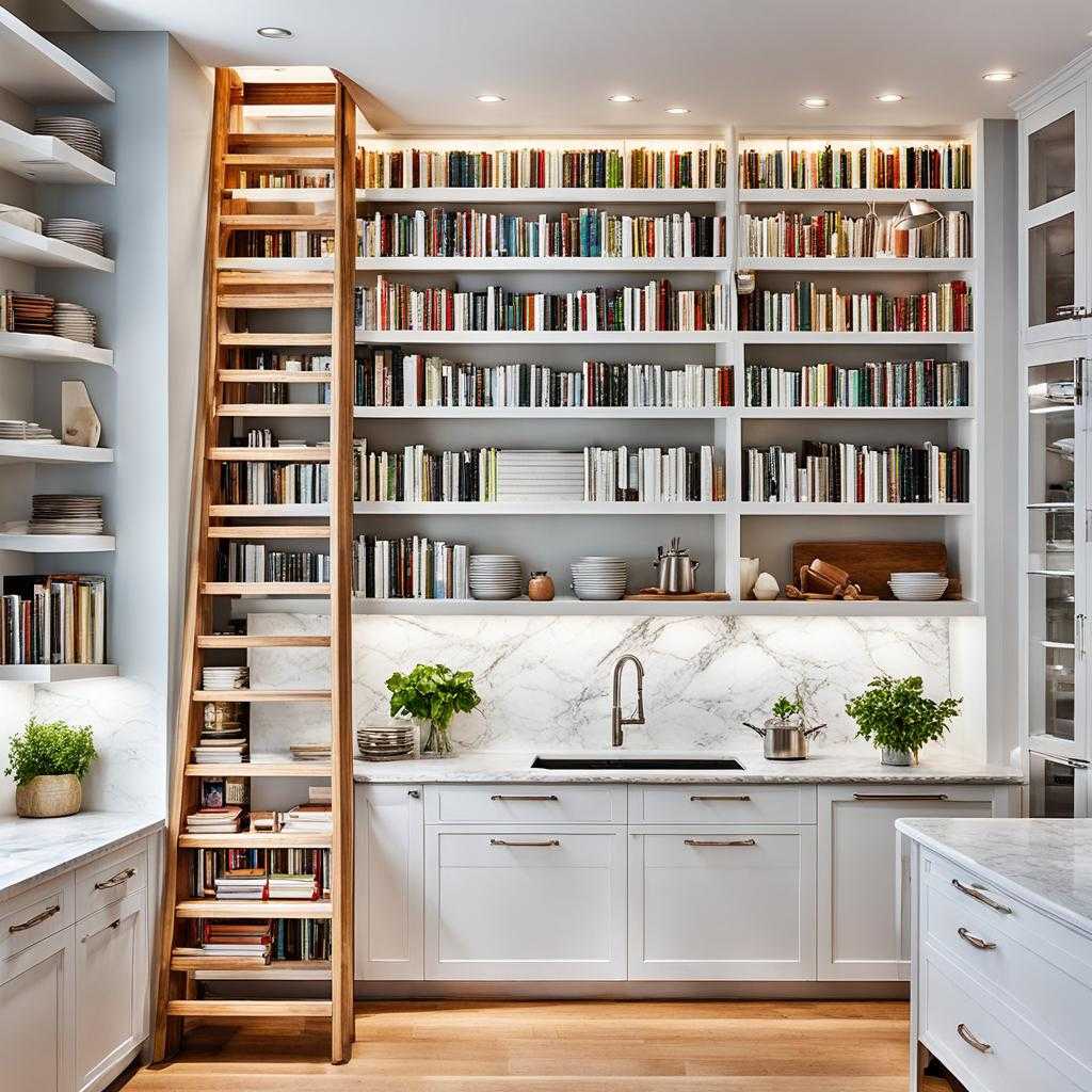 Kitchen library ladder