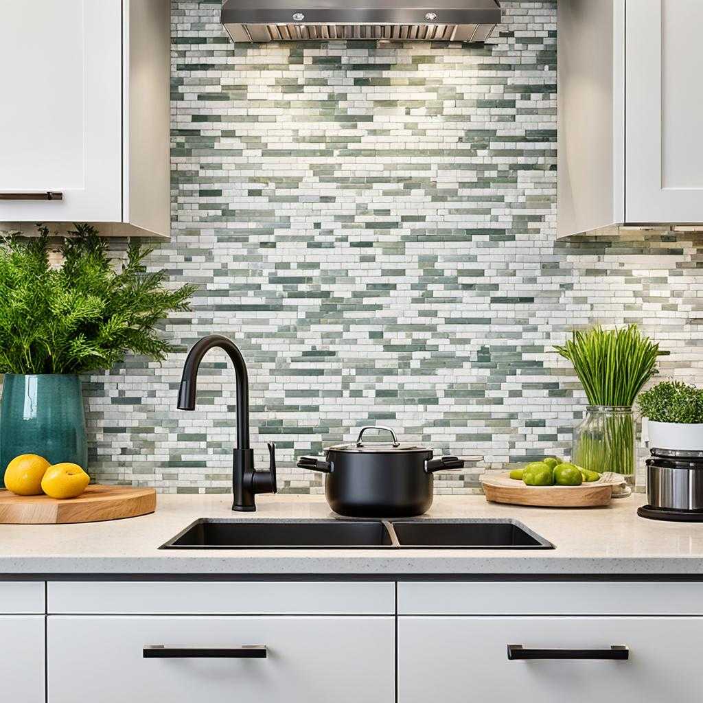 Matching backsplash and counters