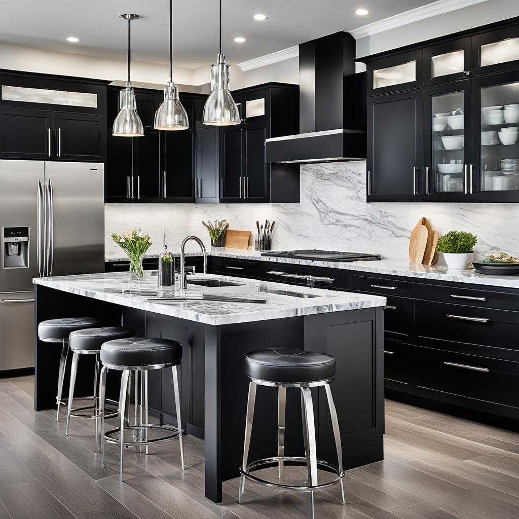 black cabinets kitchen design