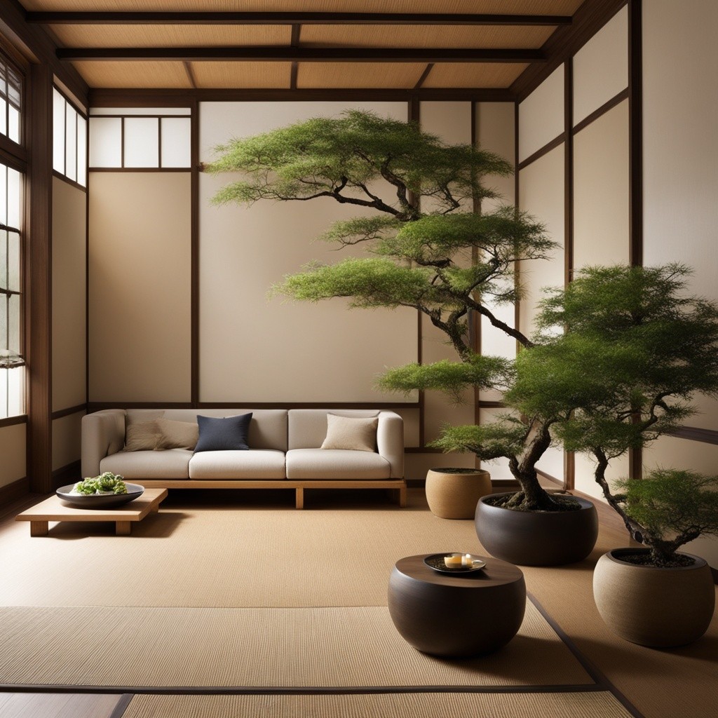 color palettes in Japanese interior style