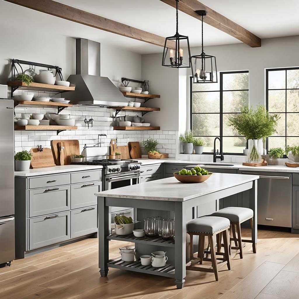 farmhouse gray kitchens