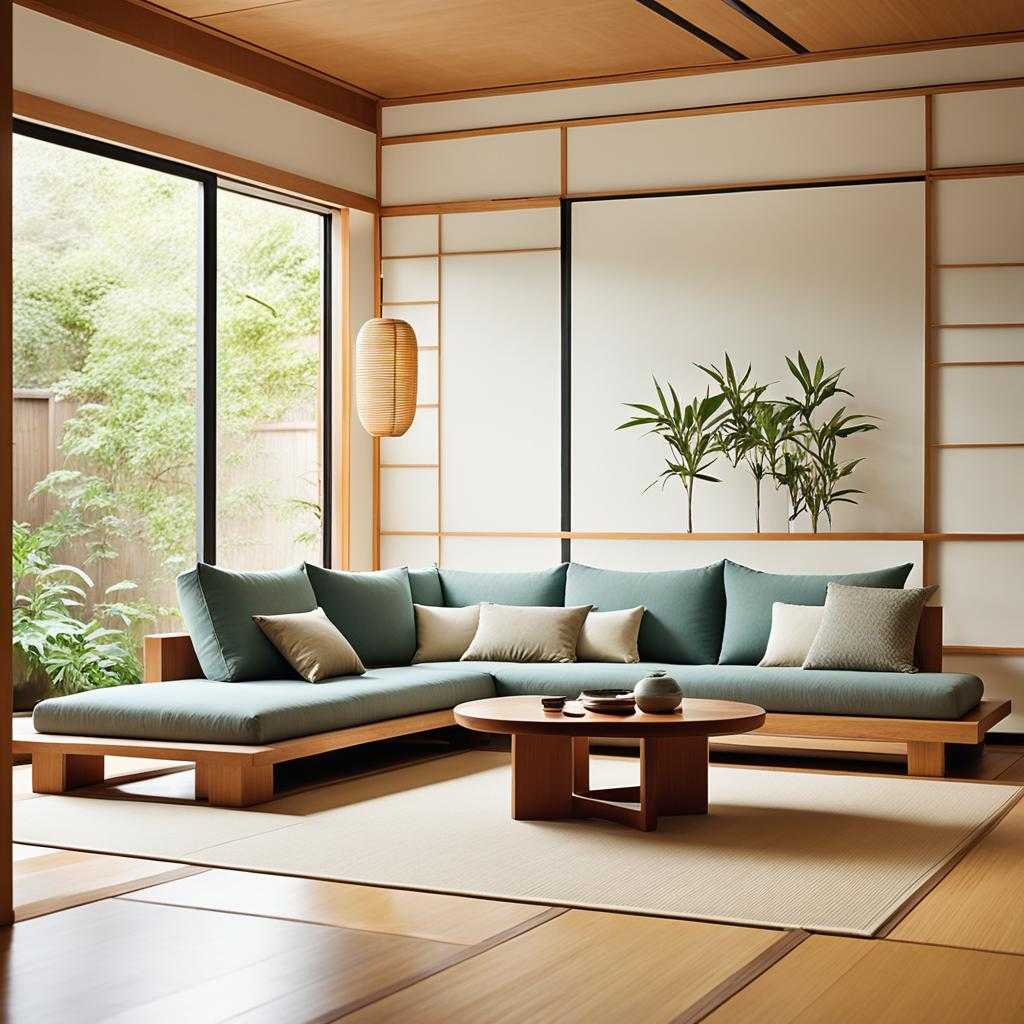 low furniture for comfort and Japanese aesthetics