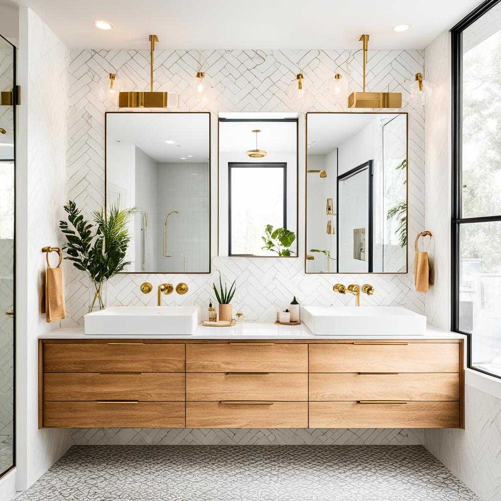 mid century modern bathroom