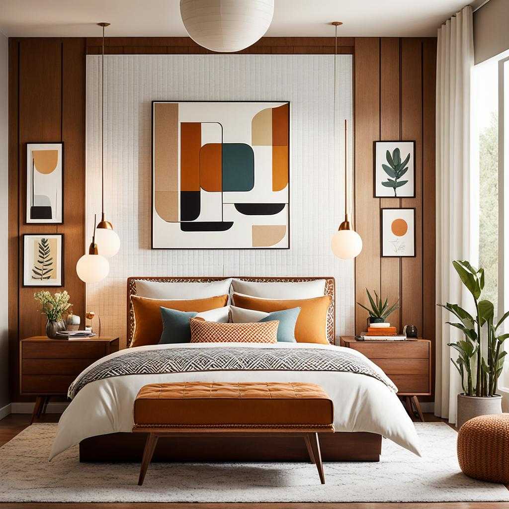 mid century modern bedroom colors