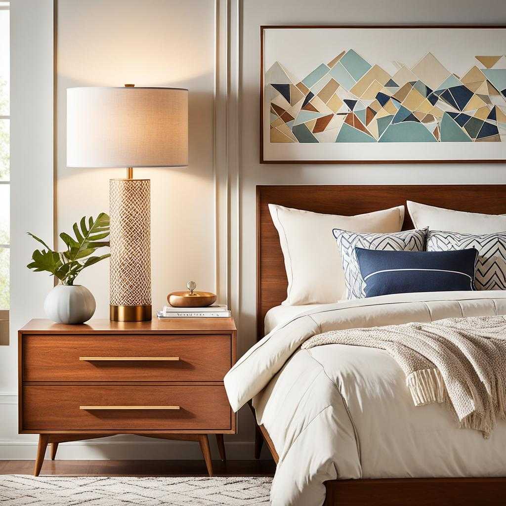 mid century modern bedroom lighting