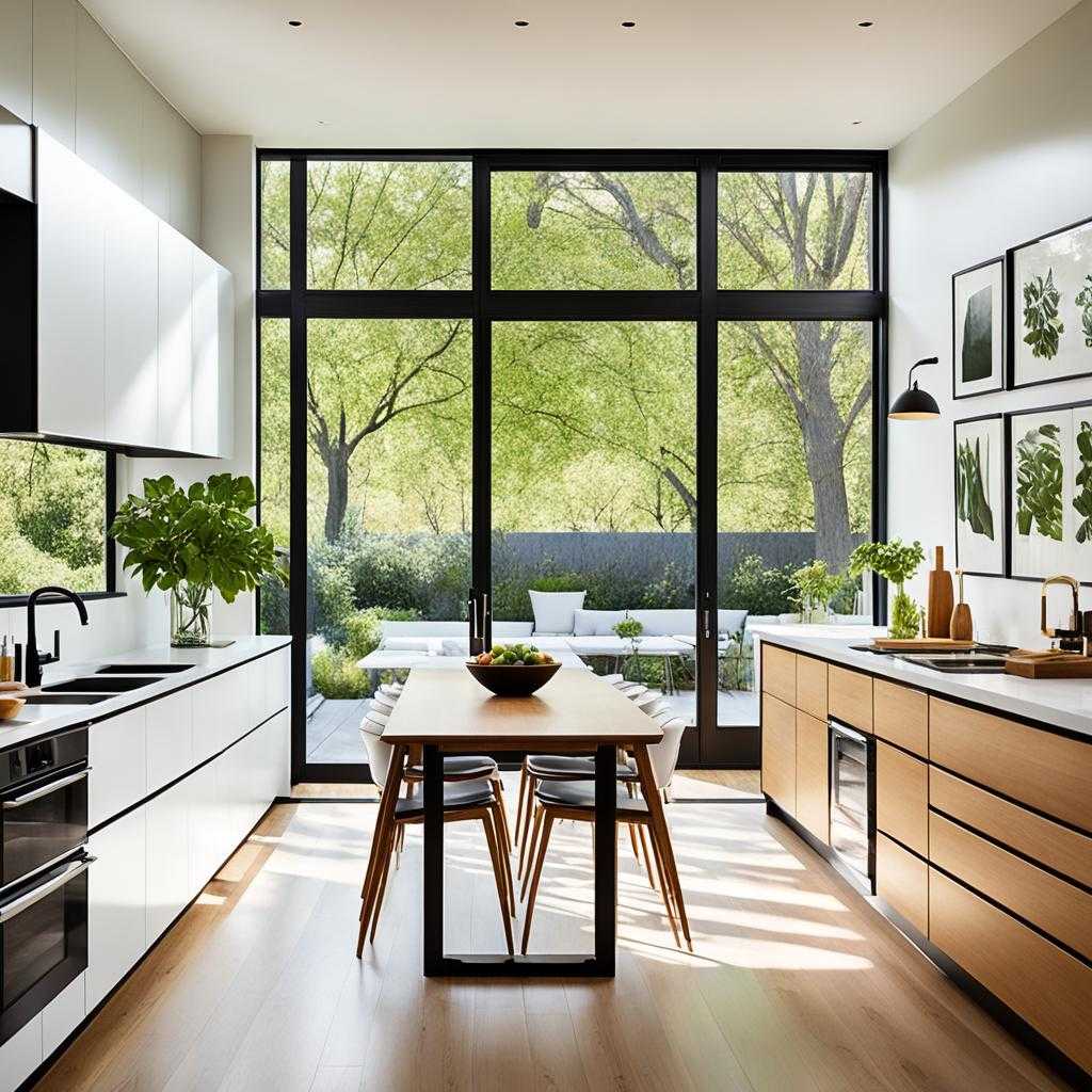 mid century modern kitchen windows