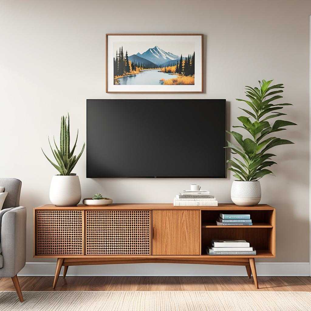 mid century modern tv stand