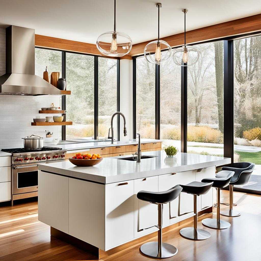 midcentury kitchen island