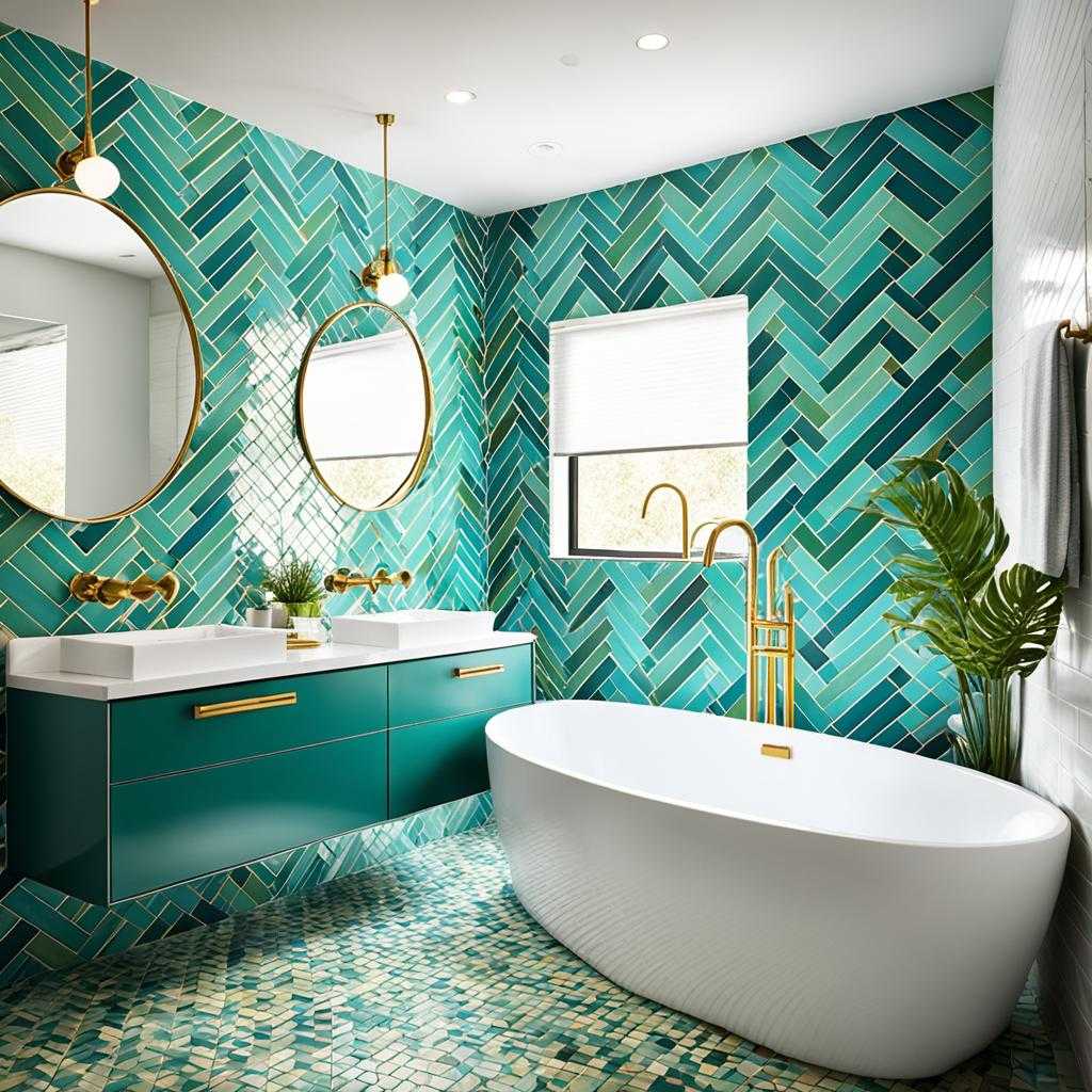 midcentury modern bathroom tile