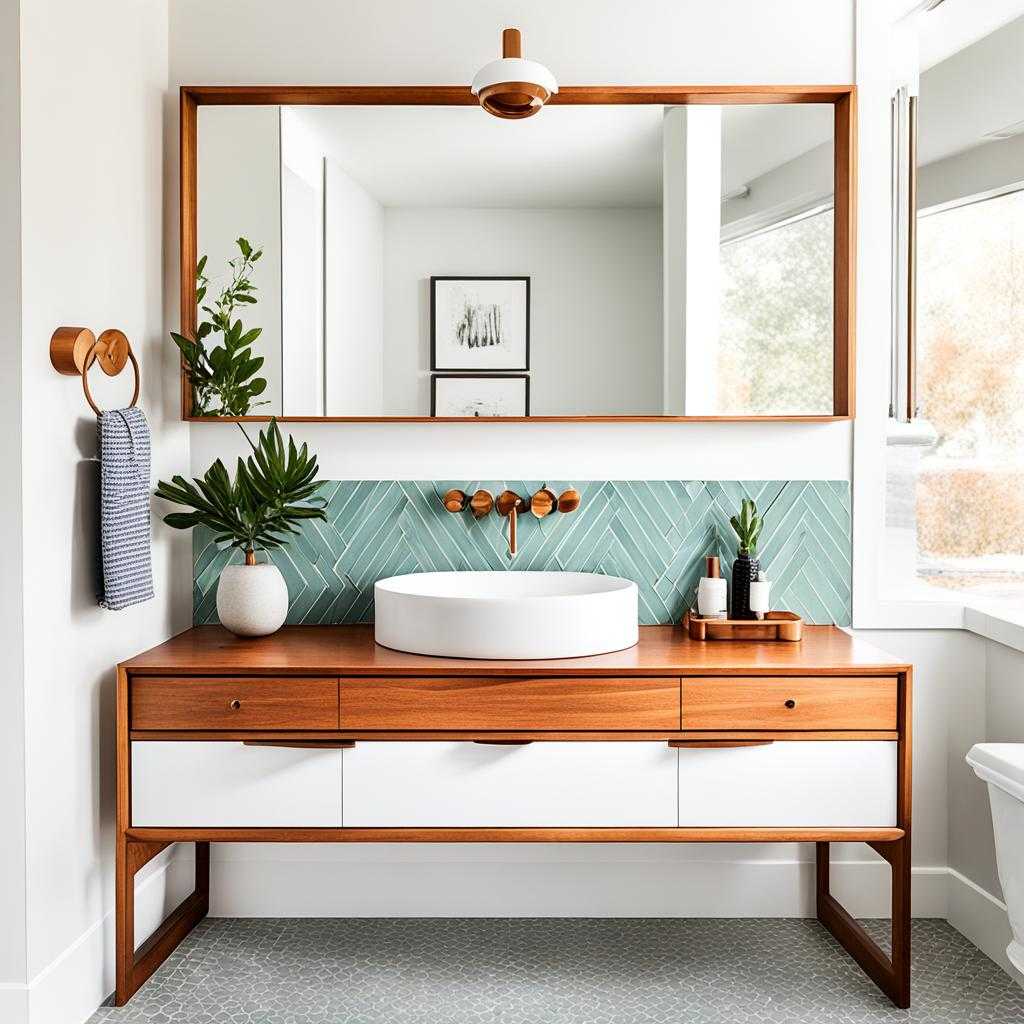 midcentury modern bathroom vanities