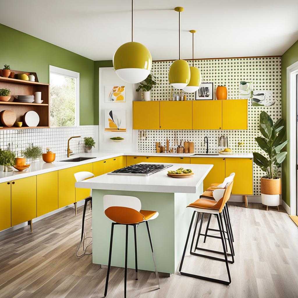 midcentury modern kitchen colors