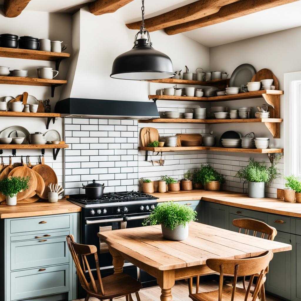 natural wood farmhouse kitchen