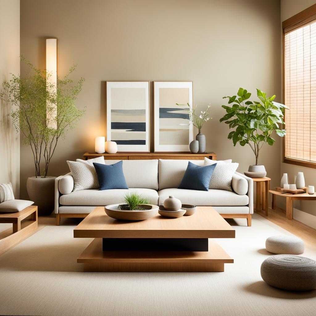 neutral colors in Japanese living room