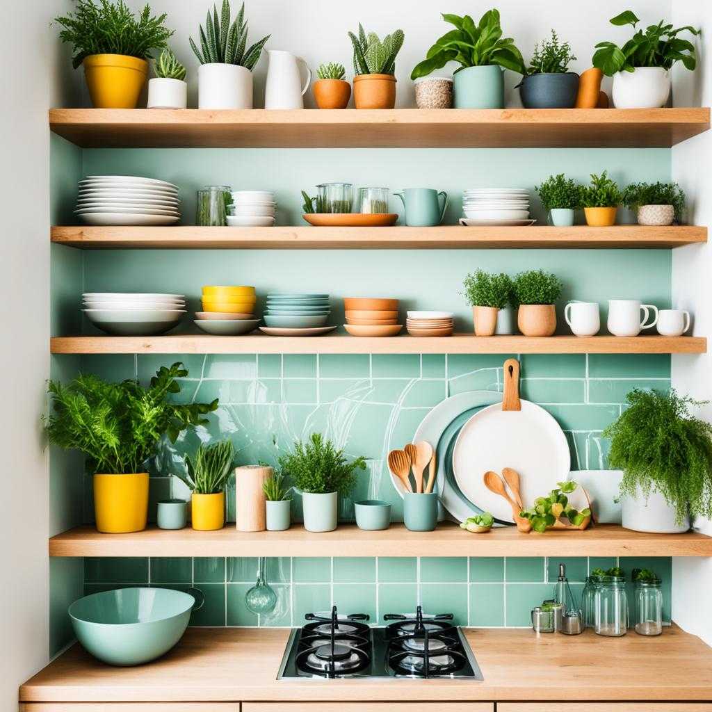 open shelving in kitchens