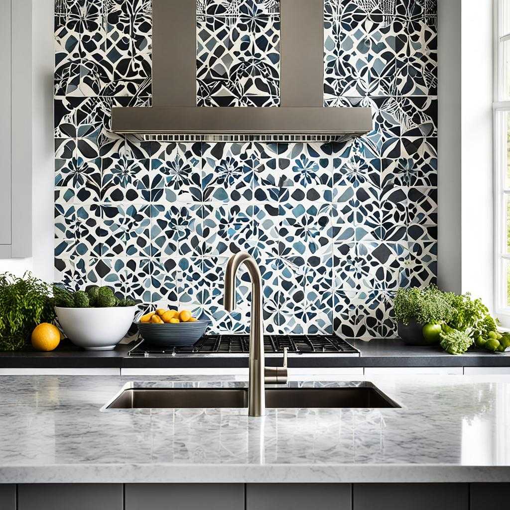 patterned tile backsplash