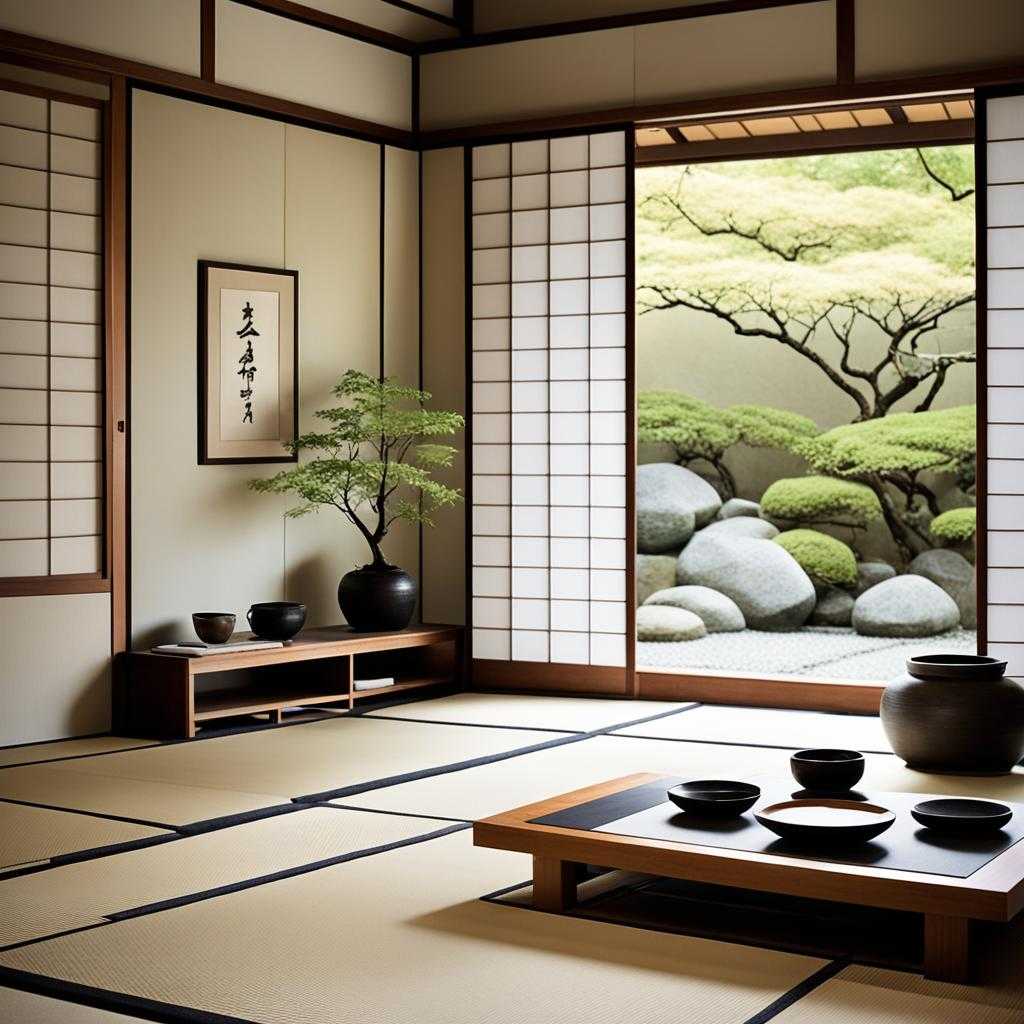 tatami mats in Japanese living room