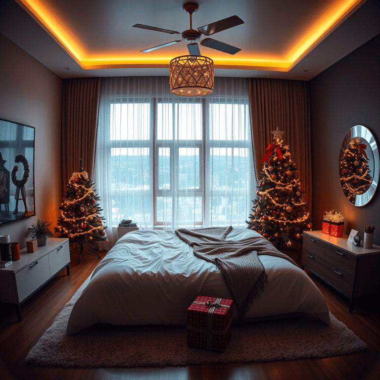 Elegant Christmas Bedroom Decor: 25+ Ideas for a Luxurious Holiday Look